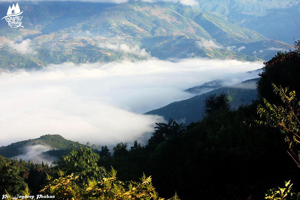 Beautiful Scenery from Pungro View point, in Kiphire, Nagaland