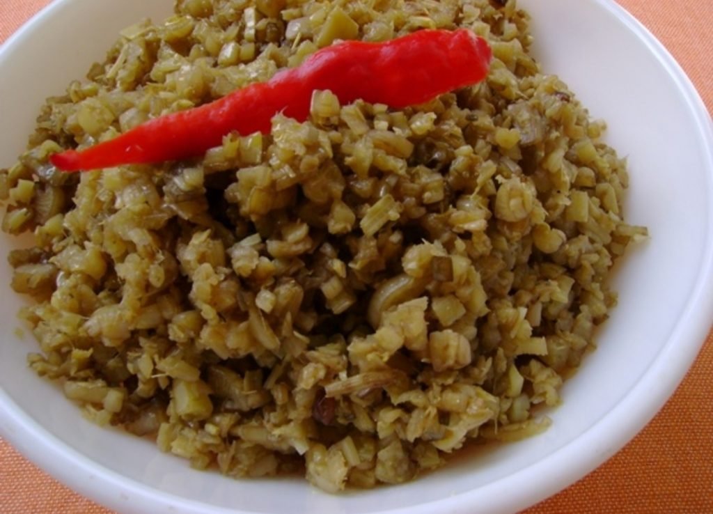 Posolar Bhaji - Banana Tree Stem Assamese Dish