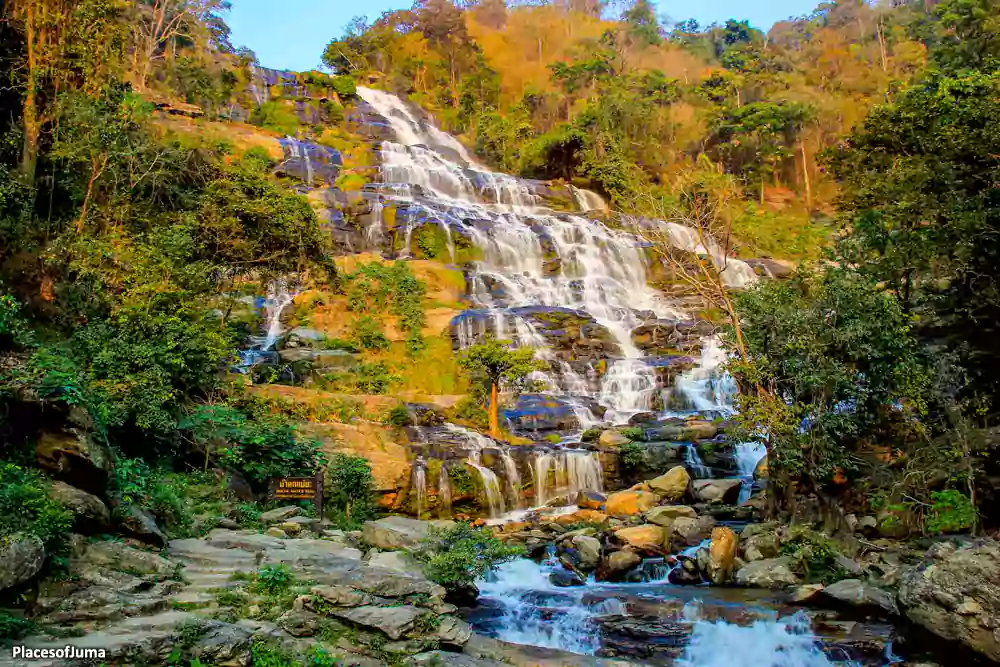 Mae Ya Waterfall in Chiang Mai, Thailand. Adventure activities in Chiang Mai, Thailand