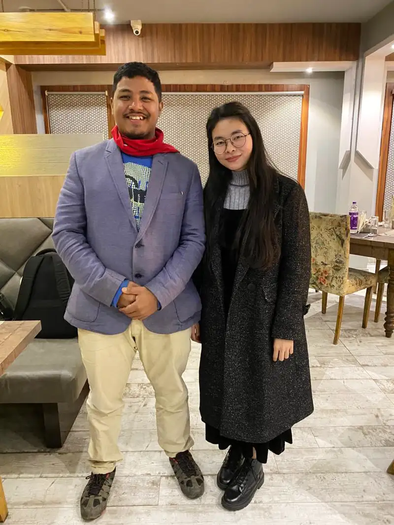 The Gypsy Chiring meeting Zhisa after 10 years of Friendship in Shillong.
