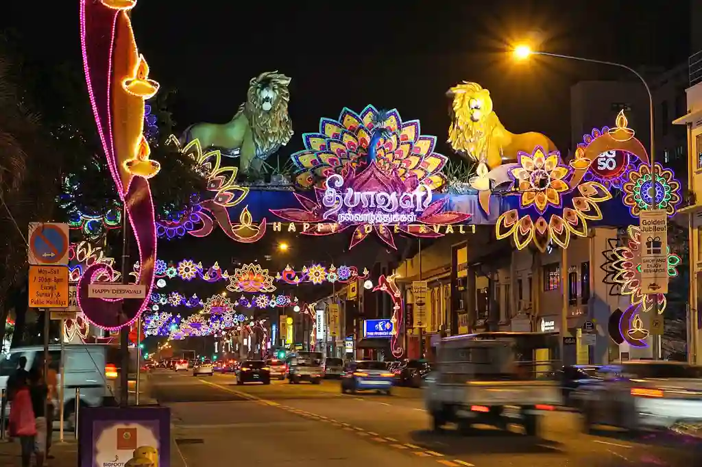 Diwali in Little India of Singapore