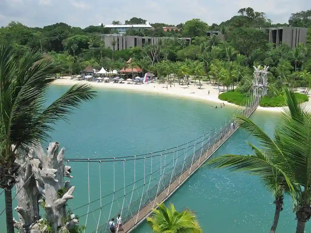 Sentosa Island beach in Singapore