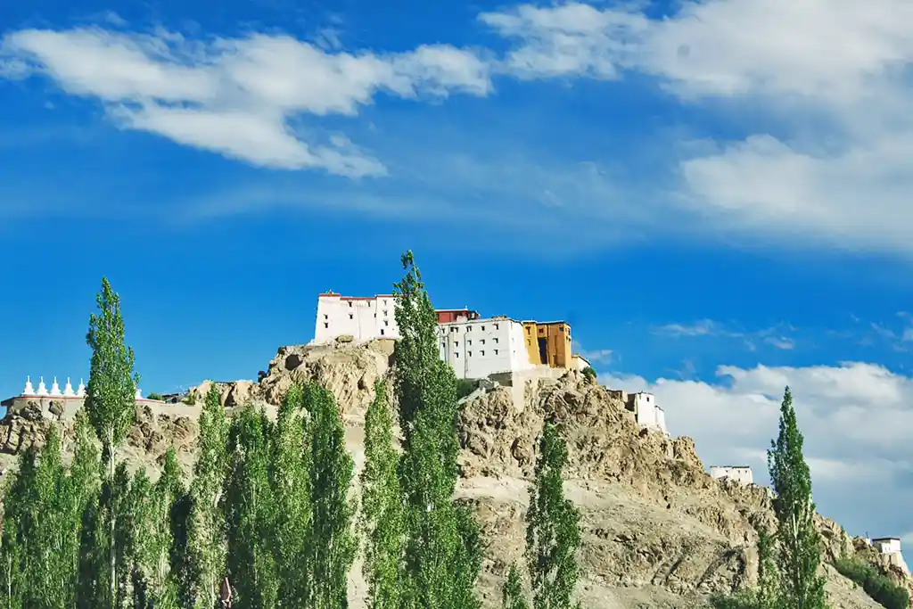 thiksey monastery building on a hill in Leh ladakh - best Spiritual Destinations in Ladakh- Temples & Monasteries