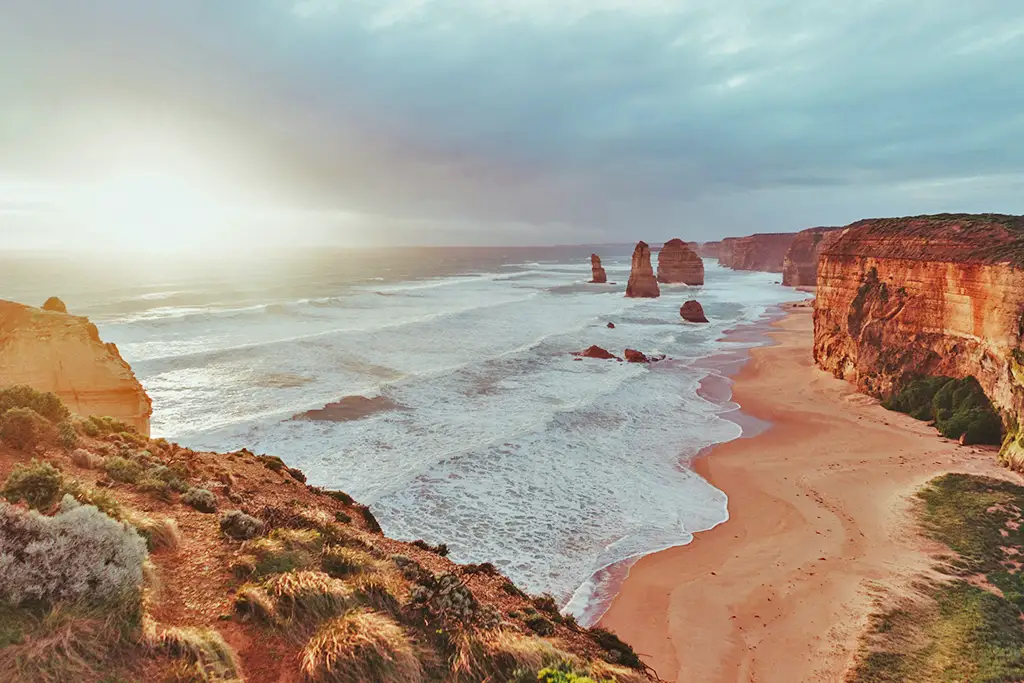 Twelve Apostles Sunset view near the Great Ocean Road in Australia