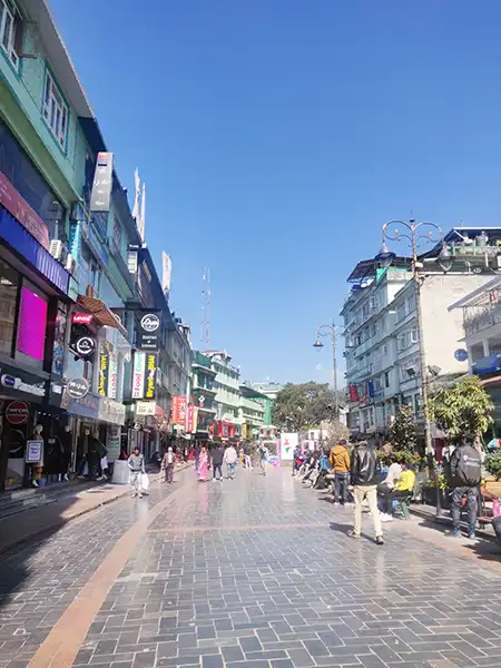 M.G Marg Gangtok Sikkim in the morning time