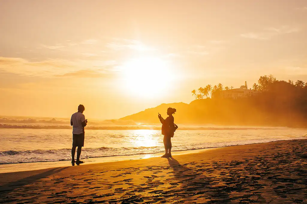 sunrise walk along the beach in Kovalam Kerala