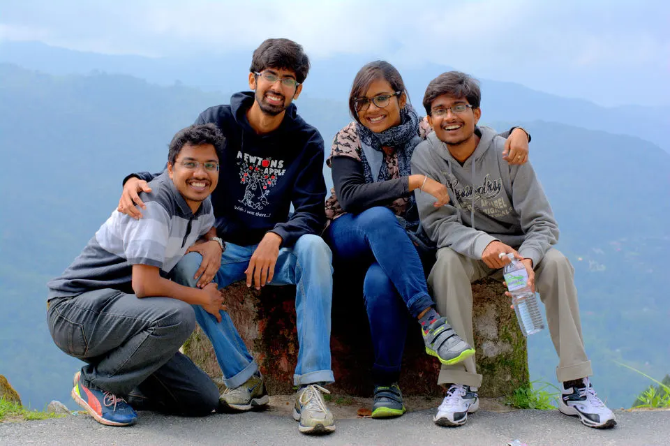Riyanka and the IIT-ian friends in Sikkim Trip