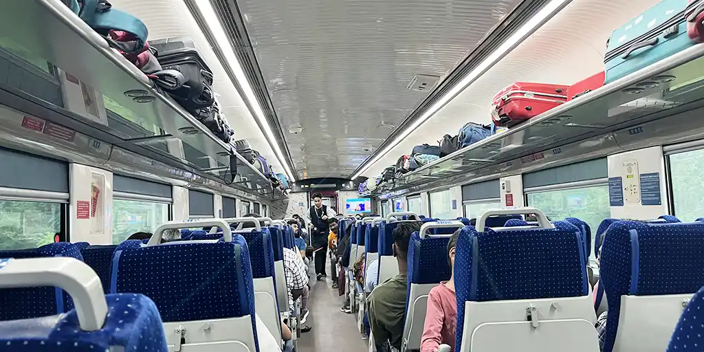 Vande Bharat Interior - Super Fast Train Journey of The Gypsy Chiring - RAC, Waiting List and Indian Railways Tatkal Tickets Concepts Explained