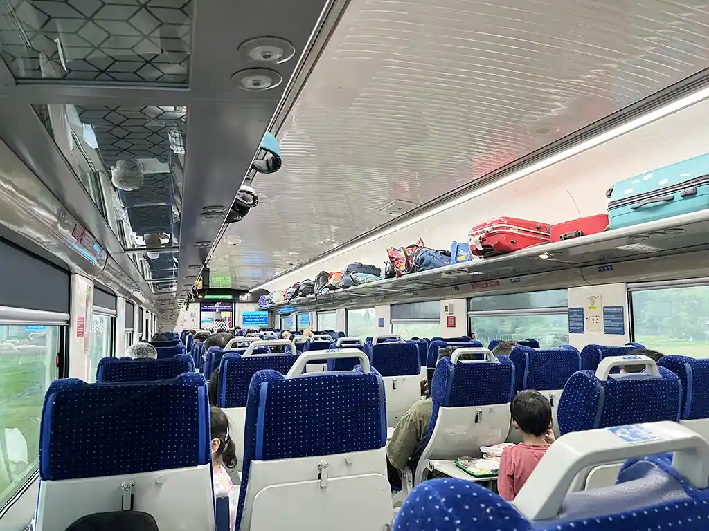 Joydeep the gypsy chiring travelling in AC Chari Car Seats in Jana Shatabdi Train in Assam