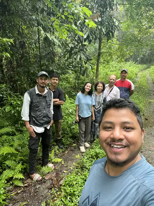 Joydeep The Gypsy Chiring Namrata and her family at Dehing Patkai National Park