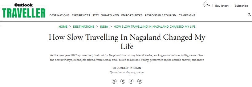 The Gypsy Chiring Joydeep's article in Outlook Traveller Website