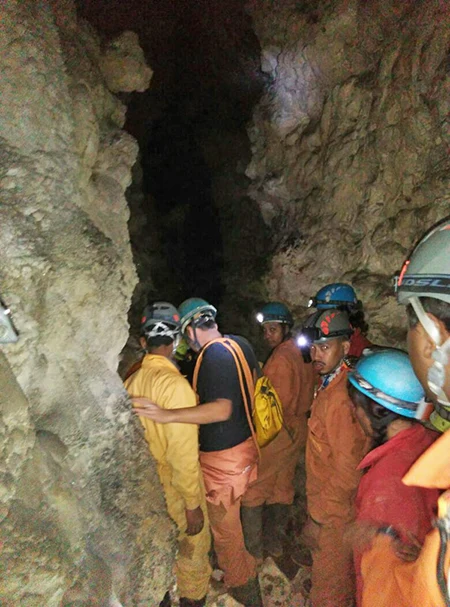 Standing Inside Krem Mawmluh Cave in Meghalaya Sohra Cherrapunji