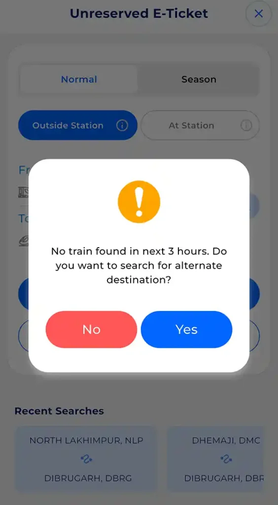 Check Upcoming Trains in the RailOne App The Gypsy Chiring