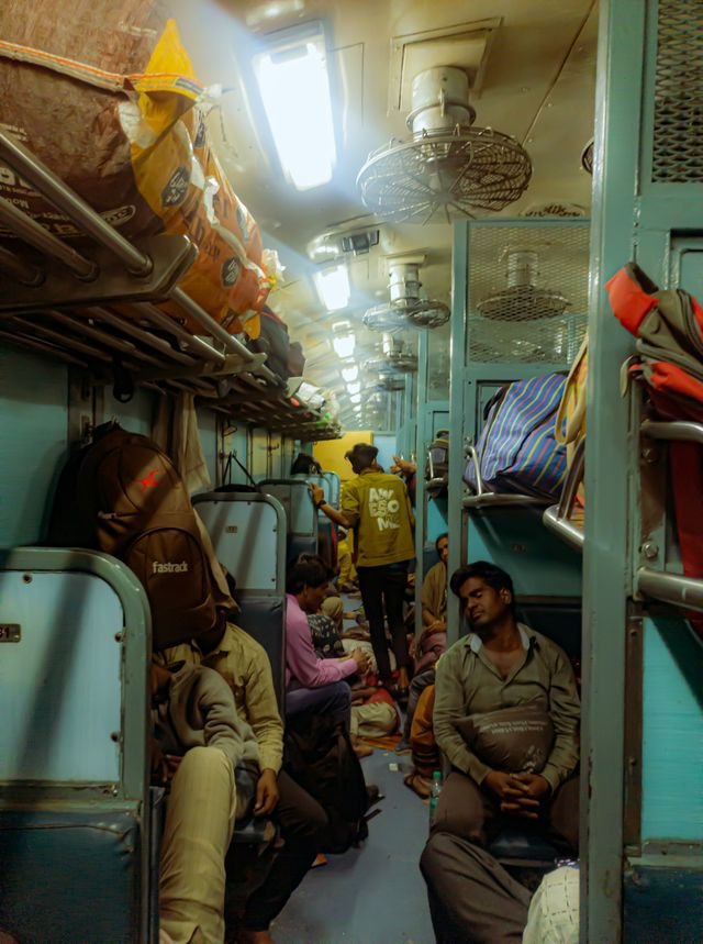 Inside a General Coach Train in India