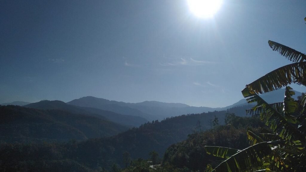 Hills on the way to Kapamodzu Peak Nagaland Road Trip - The Gypsy Chiring