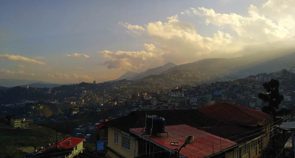Kohima landscape view from Morung Lodge Homestay Nagaland- The Gypsy Chiring